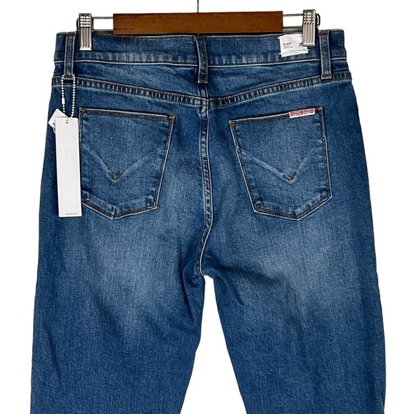 HUDSON BLAIR HIGH RISE DISTRESSED BOOT CROPPED‎ JEANS BLUE NWT WOMEN'S SIZE 29 - Picture 6 of 16